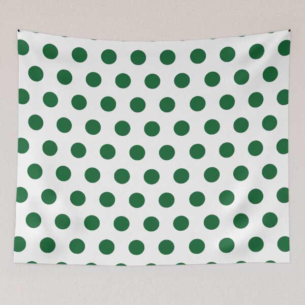 Item preview, Green Polka Dots on White Background designed and sold by starrylite.