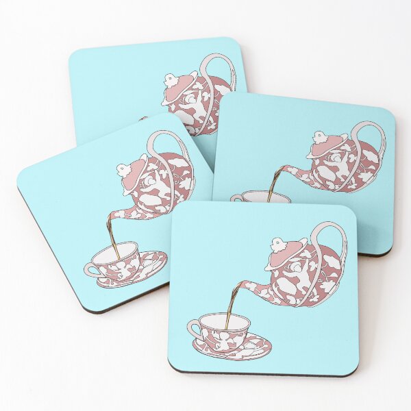 Item preview, Teacup set cartoon illustration designed and sold by Misscartoon.