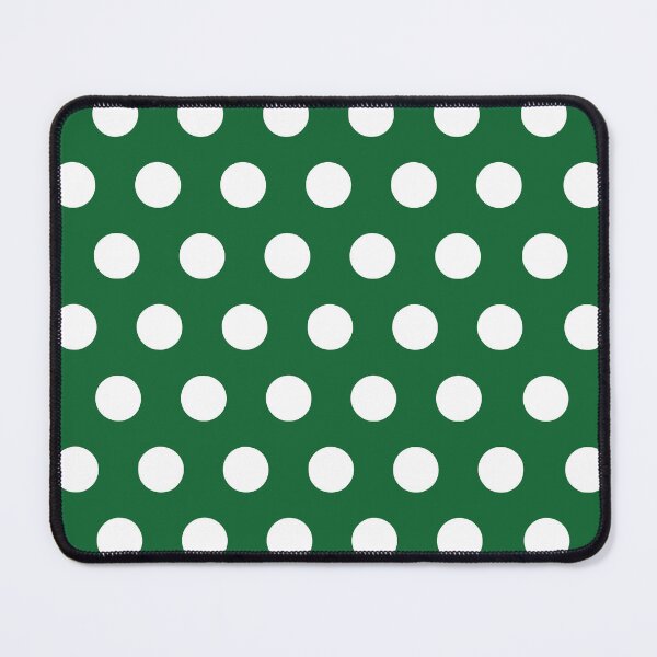 Item preview, White Polka Dots on Green Background designed and sold by starrylite.