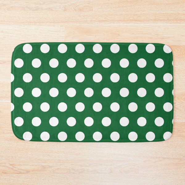 Item preview, White Polka Dots on Green Background designed and sold by starrylite.