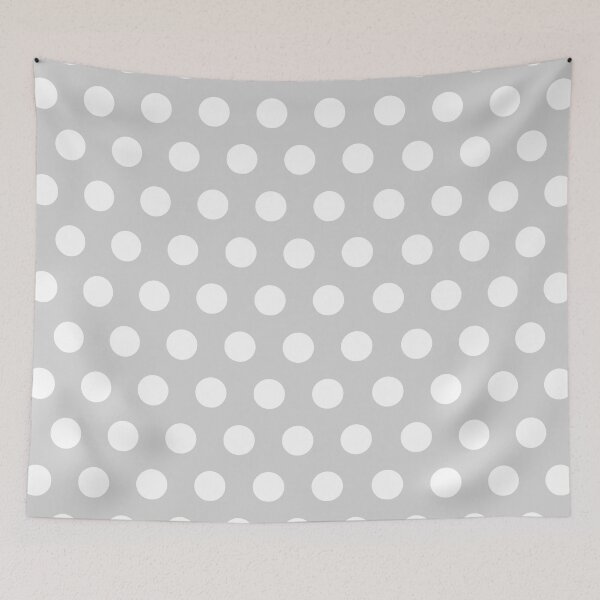 Item preview, White Polka Dots on Light Gray Background designed and sold by starrylite.