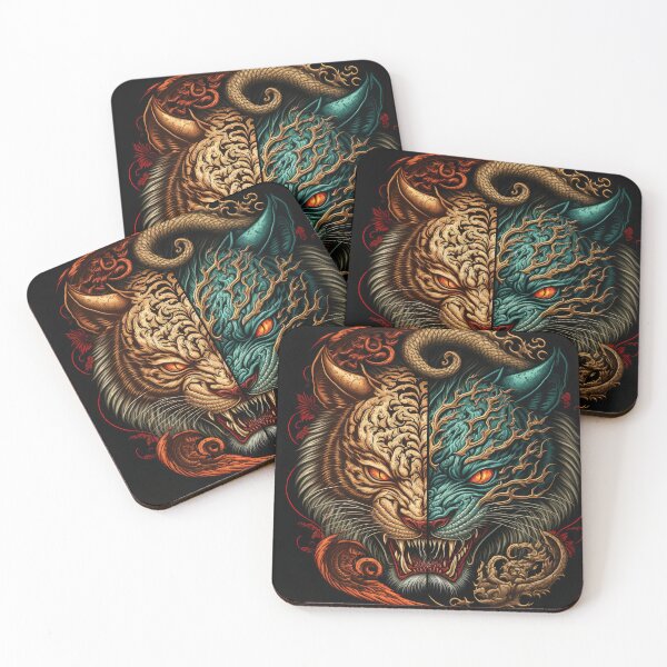 Item preview, Traditional Chinese Tigers Tattoo Art Drawing 027 designed and sold by hkerstyle.