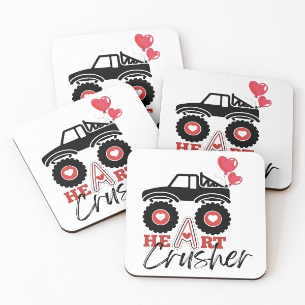 Item preview, Kids I Crush Hearts Monster Truck Toddler Boys Valentines| Kids Valentines Day Monster Truck Boys Toddler Heart Crusher designed and sold by droolingdreams.