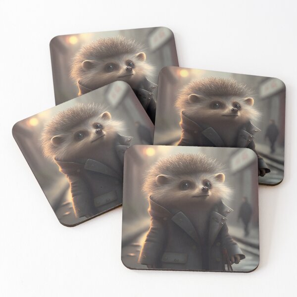 Item preview, Sunny Smiles: A Cute Fluffy Barbed Hedgehog's Stroll Down the Street designed and sold by Digital-Dreamer.