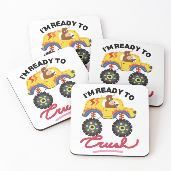 Item preview, Kids I Crush Hearts Monster Truck Toddler Boys Valentines| Kids Valentines Day Monster Truck Boys Toddler I'm ready to crush| Buffalo riding monster truck designed and sold by droolingdreams.