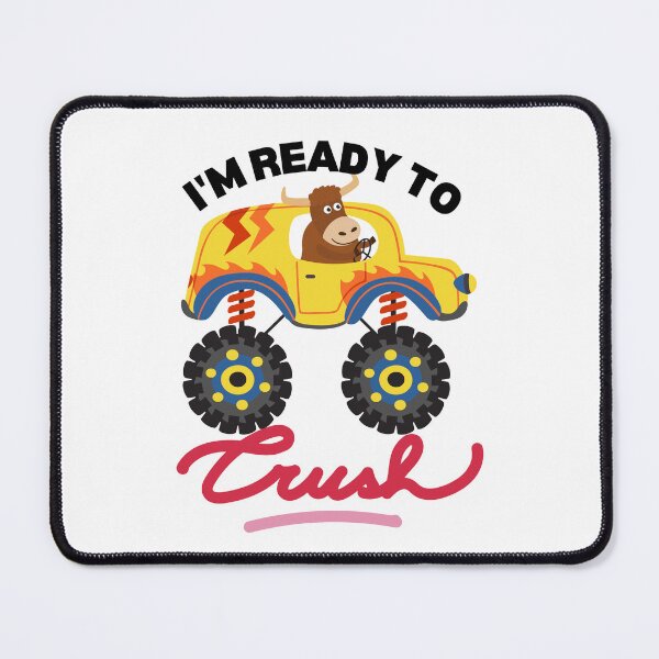 Item preview, Kids I Crush Hearts Monster Truck Toddler Boys Valentines| Kids Valentines Day Monster Truck Boys Toddler I'm ready to crush| Buffalo riding monster truck designed and sold by droolingdreams.
