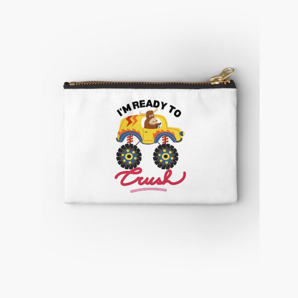 Item preview, Kids I Crush Hearts Monster Truck Toddler Boys Valentines| Kids Valentines Day Monster Truck Boys Toddler I'm ready to crush| Buffalo riding monster truck designed and sold by droolingdreams.