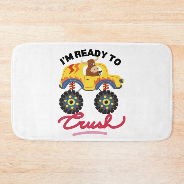 Item preview, Kids I Crush Hearts Monster Truck Toddler Boys Valentines| Kids Valentines Day Monster Truck Boys Toddler I'm ready to crush| Buffalo riding monster truck designed and sold by droolingdreams.