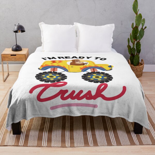 Item preview, Kids I Crush Hearts Monster Truck Toddler Boys Valentines| Kids Valentines Day Monster Truck Boys Toddler I'm ready to crush| Buffalo riding monster truck designed and sold by droolingdreams.