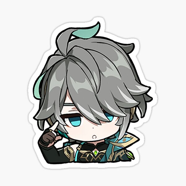 Item preview, Alhaitham | Genshin Impact Sticker "Think about it" designed and sold by Asiapenguin.