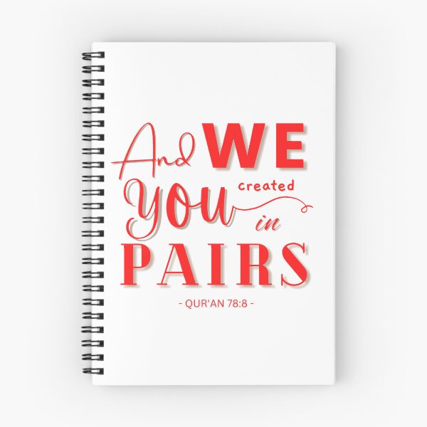 Item preview, "And We Created You In Pairs" | Red Text designed and sold by HijabieUkhty.