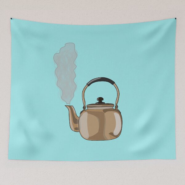 Item preview, Stovetop or hob kettle cartoon illustration designed and sold by Misscartoon.