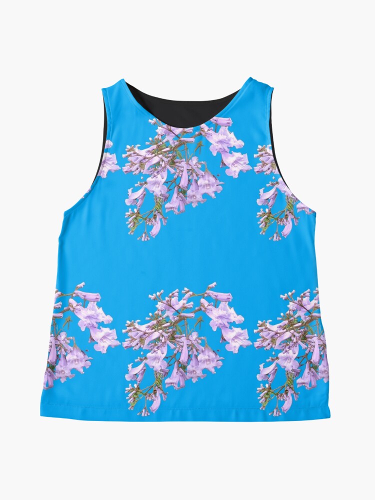 Thumbnail 4 of 6, Sleeveless Top, Jacaranda Floating Flowers designed and sold by Andrew Ballard.