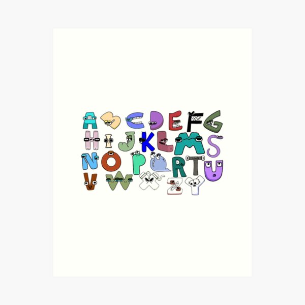 F & N Alphabet Lore Human Fan Kids - Alphabet - Posters and Art