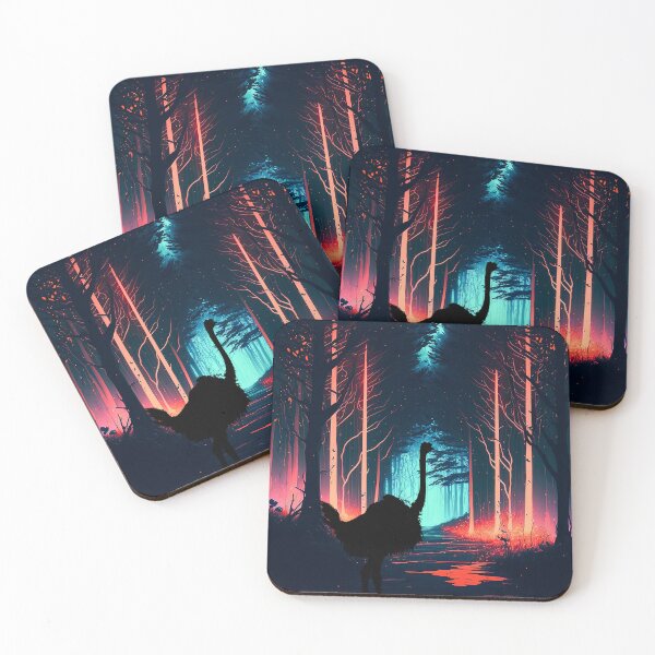 Item preview, Ostrich Prowling at Night designed and sold by WaterflowerDesz.