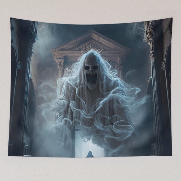 Item preview, Big Scary Ghost in a Castle Illuminated designed and sold by Digital-Dreamer.