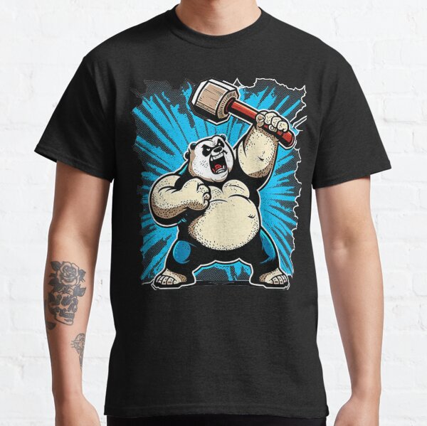 wwf panda steel chair t shirt