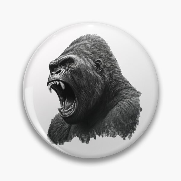 Item preview, Wild Mountain Gorilla Roaring (Angry Ape Merchandise) designed and sold by Brockinator.