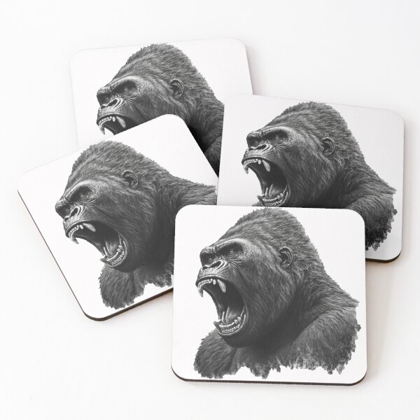 Item preview, Wild Mountain Gorilla Roaring (Angry Ape Merchandise) designed and sold by Brockinator.