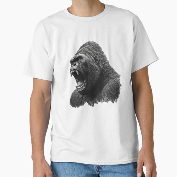 Item preview, Wild Mountain Gorilla Roaring (Angry Ape Merchandise) designed and sold by Brockinator.