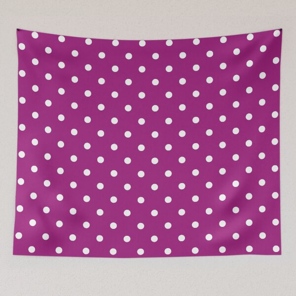 Item preview, White Polka Dots on Purple Background designed and sold by starrylite.