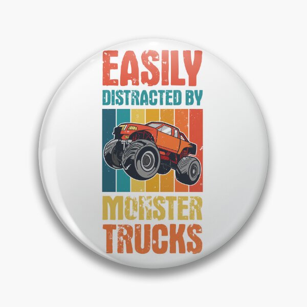 Item preview, Easily Distracted By Monster Trucks designed and sold by jie lin.