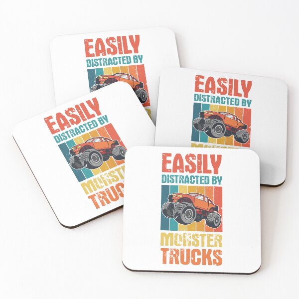 Item preview, Easily Distracted By Monster Trucks designed and sold by jie lin.