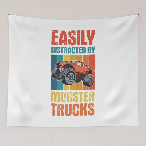 Item preview, Easily Distracted By Monster Trucks designed and sold by jie lin.