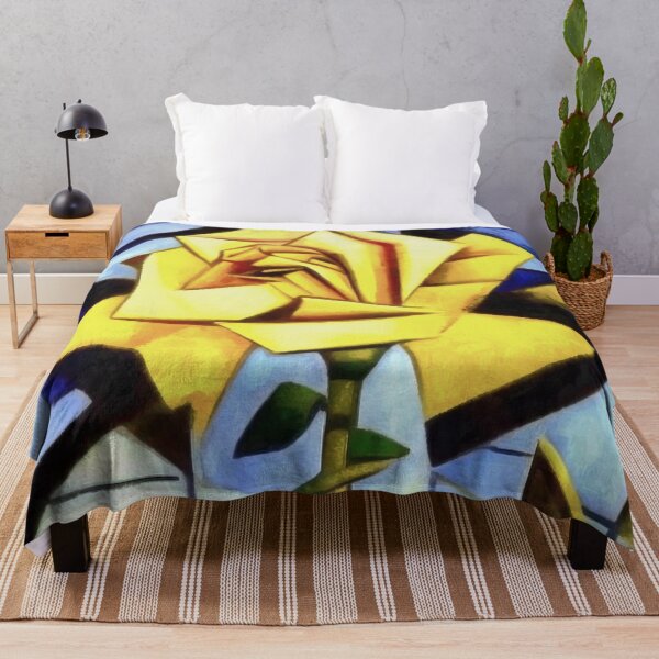 Item preview, Yellow Rose In Yellow Vase Geometric Still Life designed and sold by taiche.
