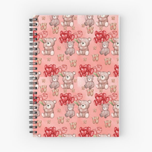 Item preview, Teddy Bear Valentine's Day Seamless Pattern on Red Watercolor Background Teddy Bear Holding the Red Balloons. designed and sold by Apkdesigner.