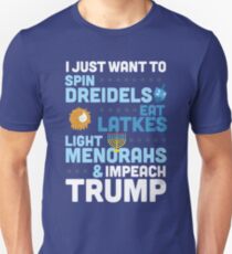 Funny Political Hanukkah Shirt : Impeach Trump Shirt for Chanukah Unisex T-Shirt