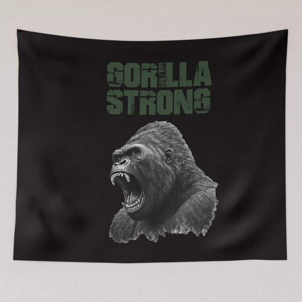 Item preview, Mountain Gorilla Strong (Roaring Ape Merchandise) (Military Green) designed and sold by Brockinator.