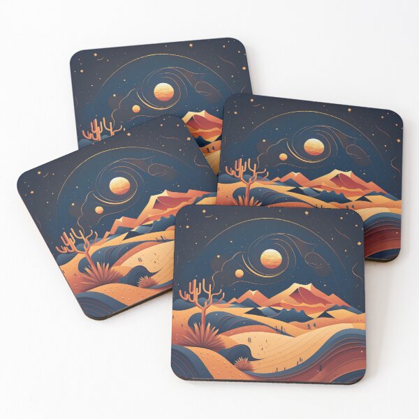 Item preview, Desert at night designed and sold by Cheese Design Studio.