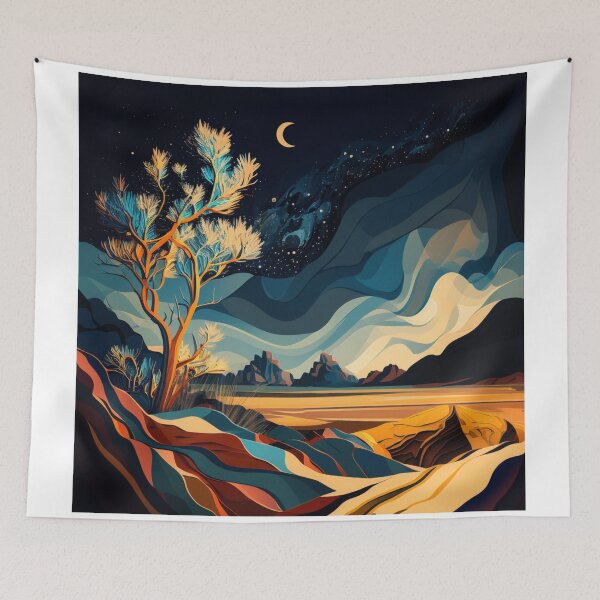 Item preview, Desert at night designed and sold by Cheese Design Studio.