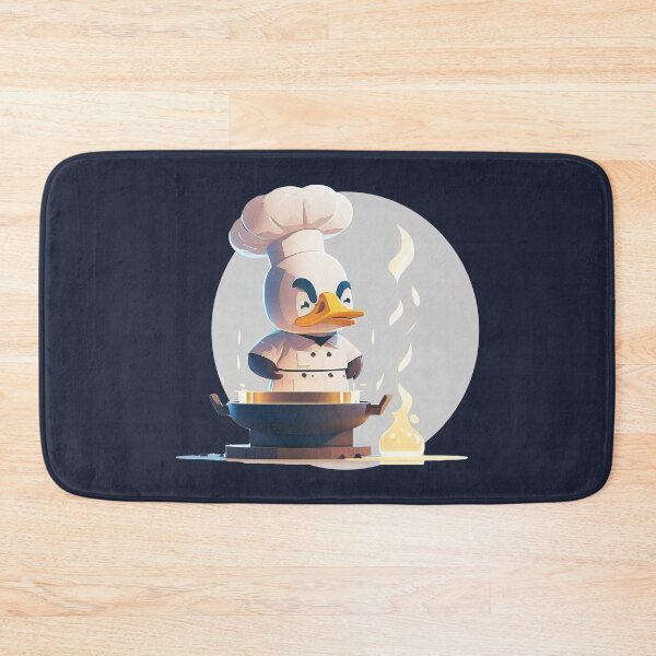 Item preview, Chef Duck Dressed in an Apron Cooking a Pot - Cartoon Animals designed and sold by quick-drops.