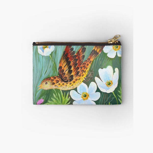 Item preview, Bird in Anemones  Watercolor Illustration designed and sold by Svitlana Prouty.