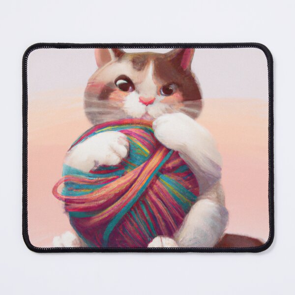 Item preview, Funny And Cute Cat With A Ball Of Wool designed and sold by Color-Me-Blue.