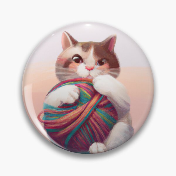 Item preview, Funny And Cute Cat With A Ball Of Wool designed and sold by Color-Me-Blue.