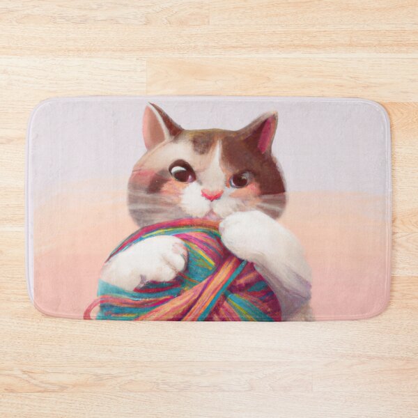 Item preview, Funny And Cute Cat With A Ball Of Wool designed and sold by Color-Me-Blue.
