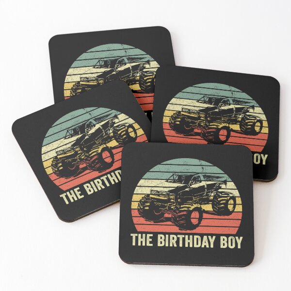 Item preview, The Birthday Boy Monster Truck Retro Boys Kids designed and sold by cimibaka25.
