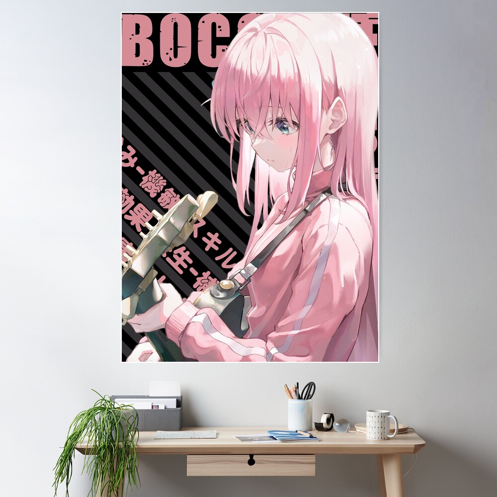 Hitori Bocchi the Rock' Poster, picture, metal print, paint by The Artz