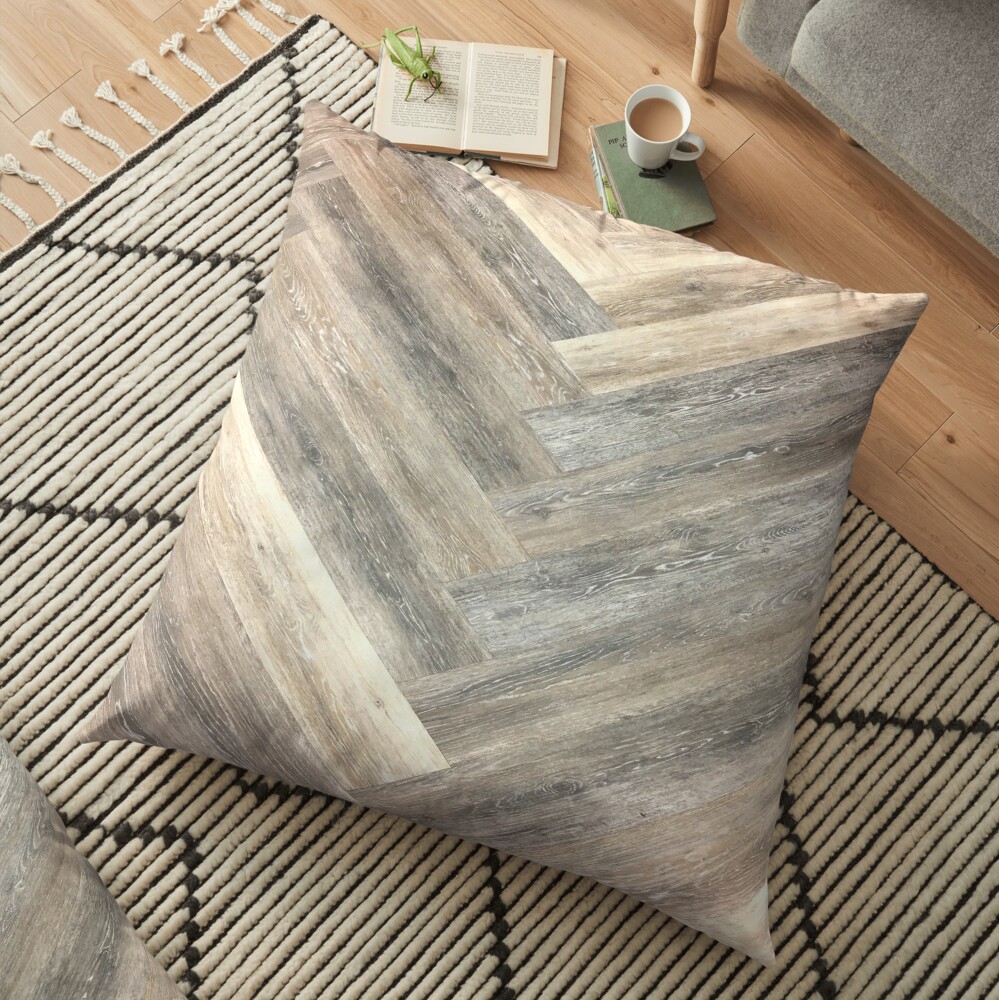 contemporary Caramel brown grey Beige farmhouse barn wood Floor Pillow