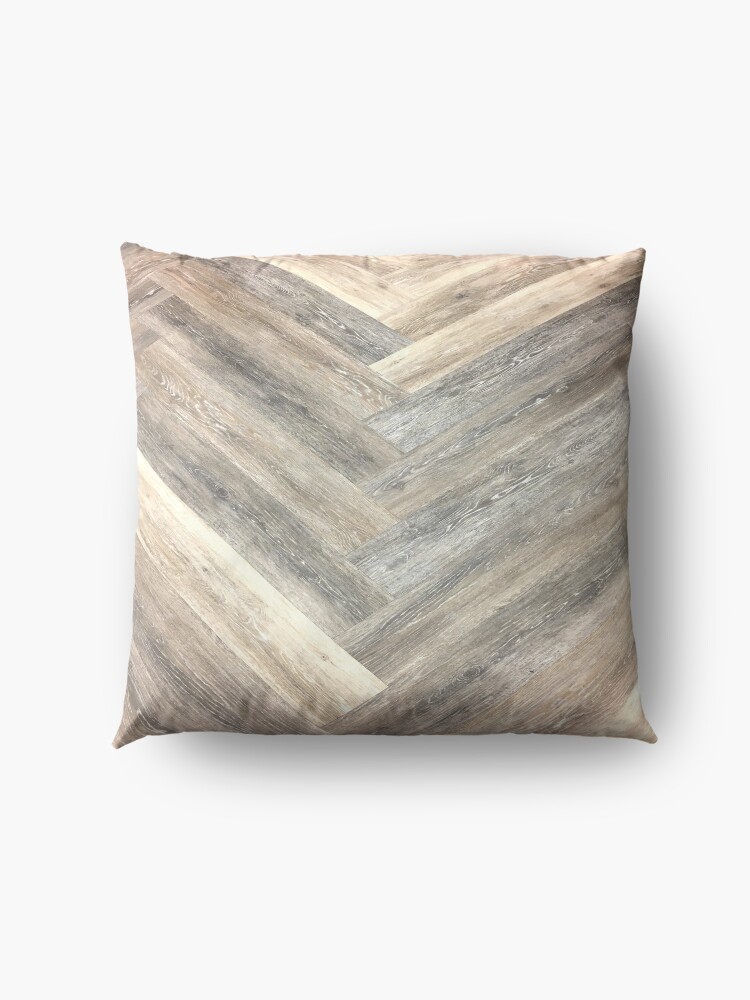 Alternate view of contemporary Caramel brown grey Beige farmhouse barn wood Floor Pillow