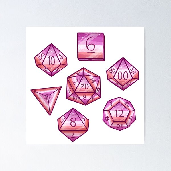 Item preview, Lesbian Dice Set designed and sold by Jewelia Howard.