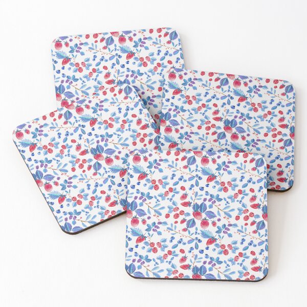 Item preview, Blue leaves blue berries designed and sold by nomidibus.