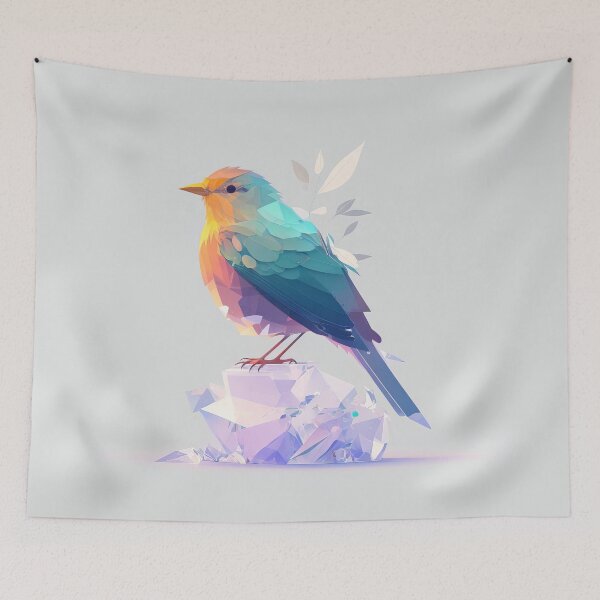 Item preview, Bird Sitting on a Crystal Rock designed and sold by quick-drops.
