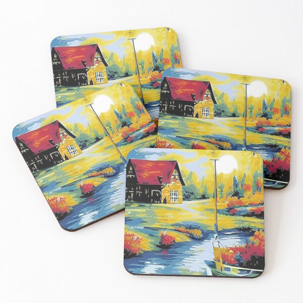 Item preview, House by the lake. AI designed and sold by Monlin.