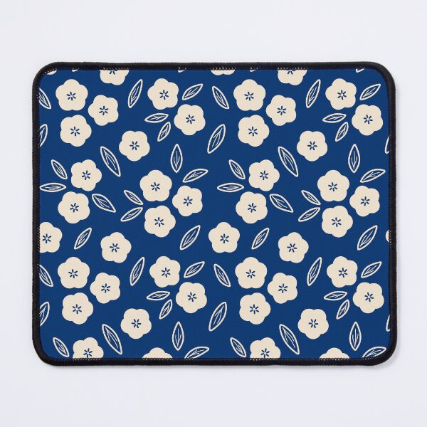 Item preview, Japanese Dark Blue & Beige Floral Pattern designed and sold by Kalite.