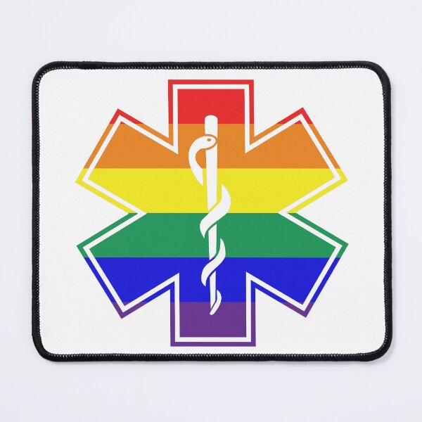 Item preview, Rainbow Flag Star Of Life EMT Paramedic designed and sold by qlobba.