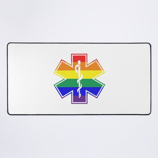 Item preview, Rainbow Flag Star Of Life EMT Paramedic designed and sold by qlobba.